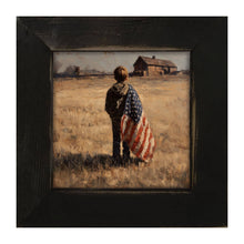 Load image into Gallery viewer, Child With Flag - Boy at Farm