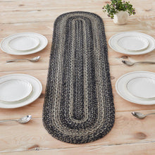 Load image into Gallery viewer, Sawyer Mill Black White Jute Oval Runner 12x48