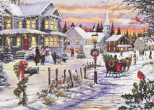 Load image into Gallery viewer, Village Sleigh Ride Deluxe Boxed Holiday Cards