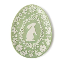 Load image into Gallery viewer, Easter Whimsy Bunny Relief Pattern Plate, Bowl and Covered Dish