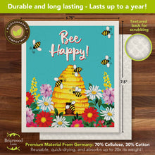Load image into Gallery viewer, Bee Happy Hive Swedish Dishcloth