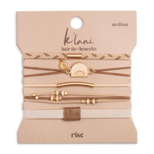 Load image into Gallery viewer, "Rise" Gold Sun Hair Tie Bracelets