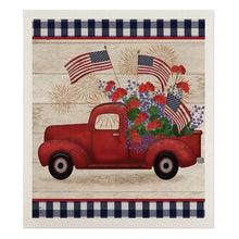 Load image into Gallery viewer, Stars and Stripes Truck Swedish Dishcloth