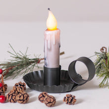 Load image into Gallery viewer, Chamberstick Candleholder in Smokey Black