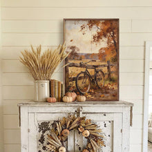 Load image into Gallery viewer, Autumn Bicycle With Country Fence