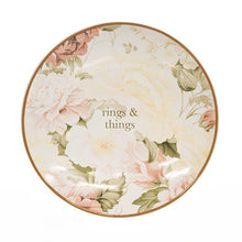 Load image into Gallery viewer, Vintage Floral Ceramic Trinket Tray