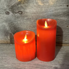 Load image into Gallery viewer, Moving Flame Wax LED Pillar Candle