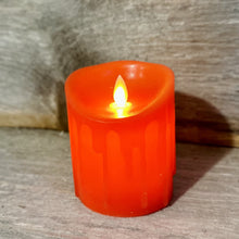 Load image into Gallery viewer, Moving Flame Wax LED Pillar Candle