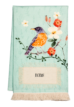 Load image into Gallery viewer, Embroidered Bird Tea Towels