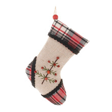 Load image into Gallery viewer, Plaid Mitten and Stocking Ornaments