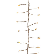 Load image into Gallery viewer, 8' 240L Warm White Fairy Twinkle LED Silver Wire Cluster Garland
