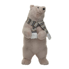 Load image into Gallery viewer, Faux Fur Polar Bear with Scarf