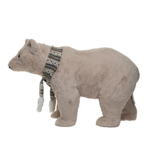 Load image into Gallery viewer, Faux Fur Polar Bear with Scarf