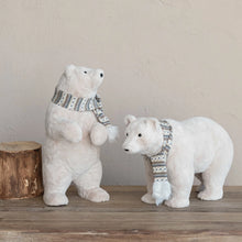Load image into Gallery viewer, Faux Fur Polar Bear with Scarf