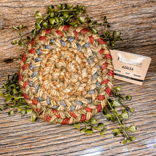 Load image into Gallery viewer, 4" Round Braided Coasters