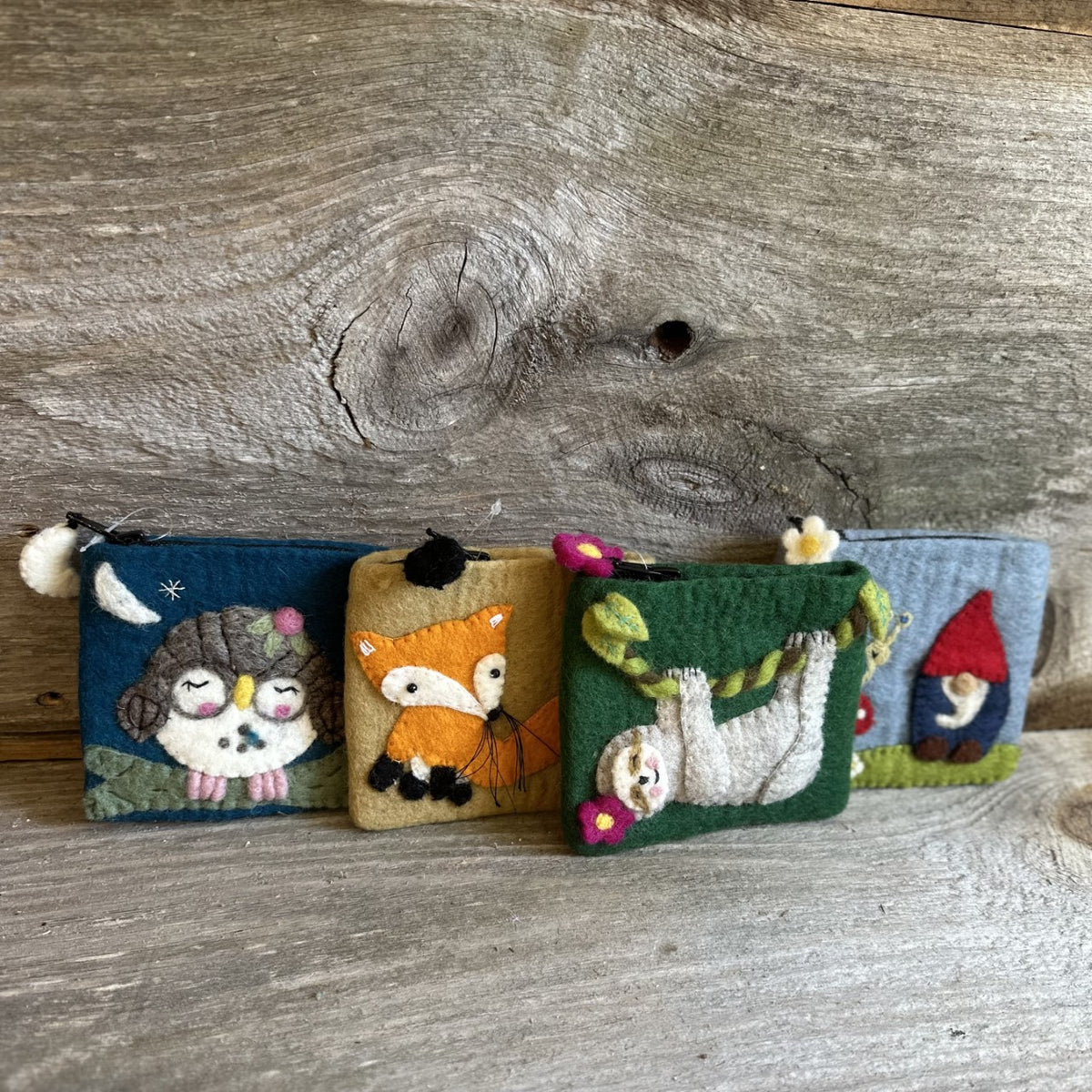 Wild Woolies Handfelted Coin Purse Brown Hopkins Country Store