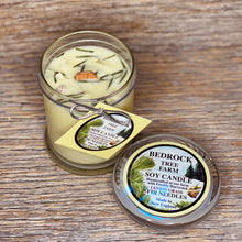 Load image into Gallery viewer, Bedrock Tree Farms use the fir needles trimmed from their sheared branches to help create authentic smelling 100% Non GMO Soy wax clean-burning candles.