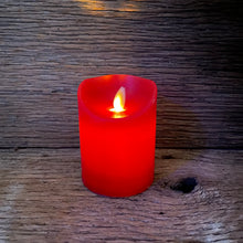 Load image into Gallery viewer, Moving Flame Wax LED Pillar Candle