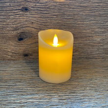 Load image into Gallery viewer, Moving Flame Wax LED Pillar Candle