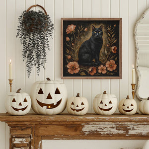 Floral Autumn Cat