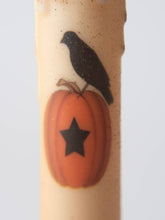 Load image into Gallery viewer, Pumpkin w/Crow LED Timer Taper Candle
