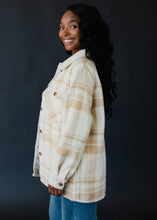 Load image into Gallery viewer, Tan and Cream Plaid Jacket
