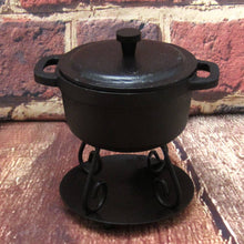 Load image into Gallery viewer, Cast Iron Pot w/ Lid and Stand NOW FOOD SAFE!
