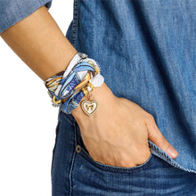 Load image into Gallery viewer, Tied to You Adjustable Scarf Necklace with Waterproof Heart/Flower Charms
