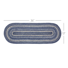 Load image into Gallery viewer, Great Falls Blue Jute Oval Runner
