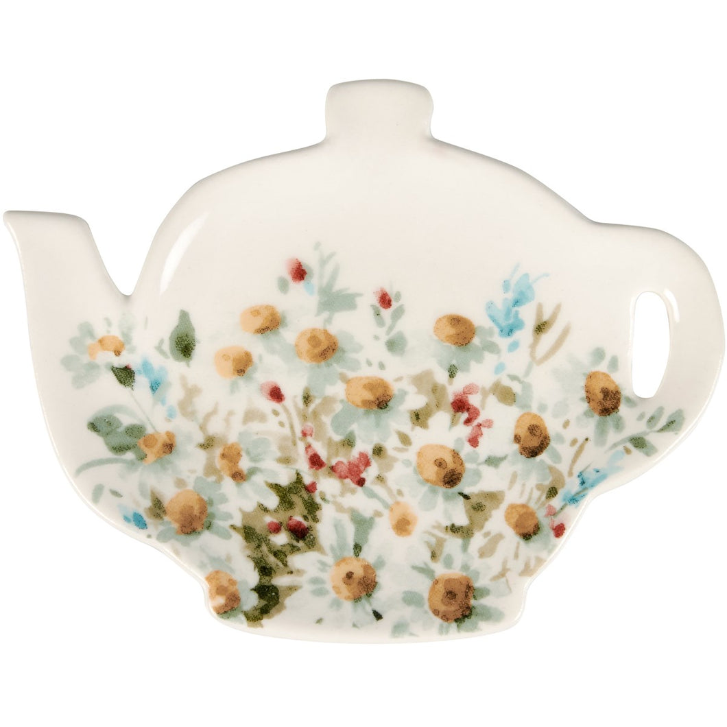 Floral Teabag Holder Mini Dish