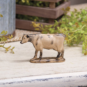 Antiqued Resin Holstein Cow Figurine