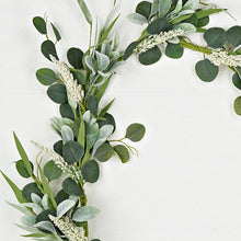 Load image into Gallery viewer, Mixed Eucalyptus, Lamb Ear and Heather Garland
