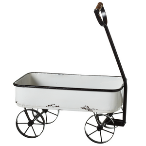 Black & White Enamel Wagon