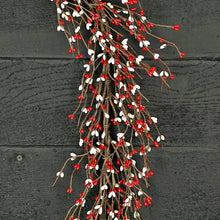 Load image into Gallery viewer, Red and Cream Pip Berry Garland
