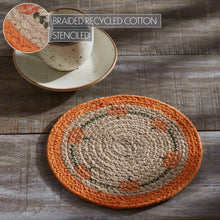 Load image into Gallery viewer, Harvest Blessings Natural Stencil Pumpkin Trivet
