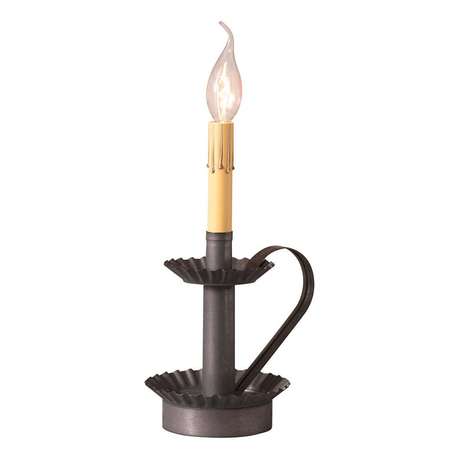 Candlestick Lamp Base in Kettle Black