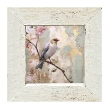 Load image into Gallery viewer, White Bird with Blue Wings Framed Print
