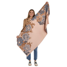 Load image into Gallery viewer, Studio Floral Motif Double Sided Softer than Cashmere Shawl
