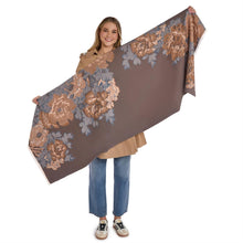 Load image into Gallery viewer, Studio Floral Motif Double Sided Softer than Cashmere Shawl
