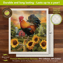 Load image into Gallery viewer, Fancy Rooster Swedish Dishcloth
