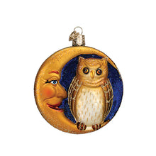 Load image into Gallery viewer, Owl in Moon Ornament
