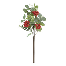 Load image into Gallery viewer, Eucalyptus with Red and Yellow Flowers - Candle Ring and Pick

