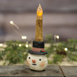 Resin Snowman Taper Holder