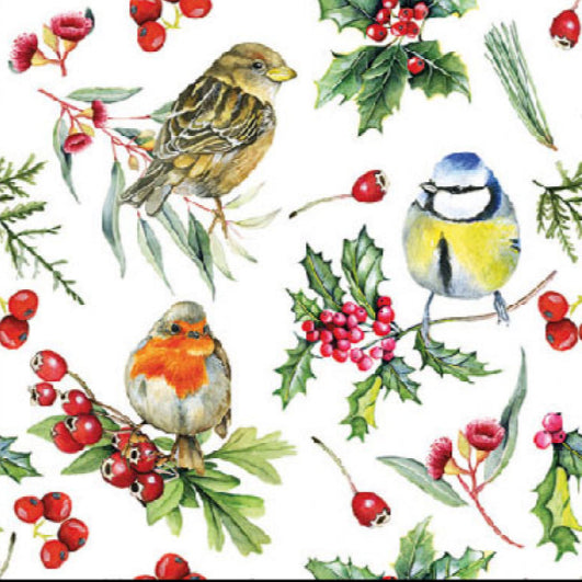 Birds in Winter Cocktail Napkins