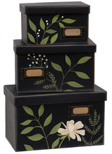 Load image into Gallery viewer, Set of 3 - Leafy Floral File Box
