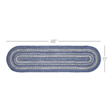 Load image into Gallery viewer, Great Falls Blue Jute Oval Runner
