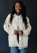 Load image into Gallery viewer, Tan and Cream Plaid Jacket
