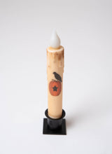 Load image into Gallery viewer, Pumpkin w/Crow LED Timer Taper Candle
