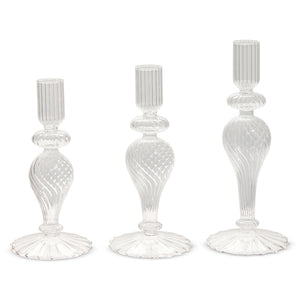 Clear Glass Candle Stick