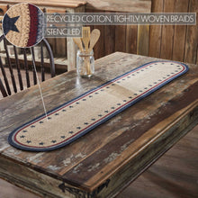 Load image into Gallery viewer, My Country Oval Runner Stencil Stars 12" x 60"
